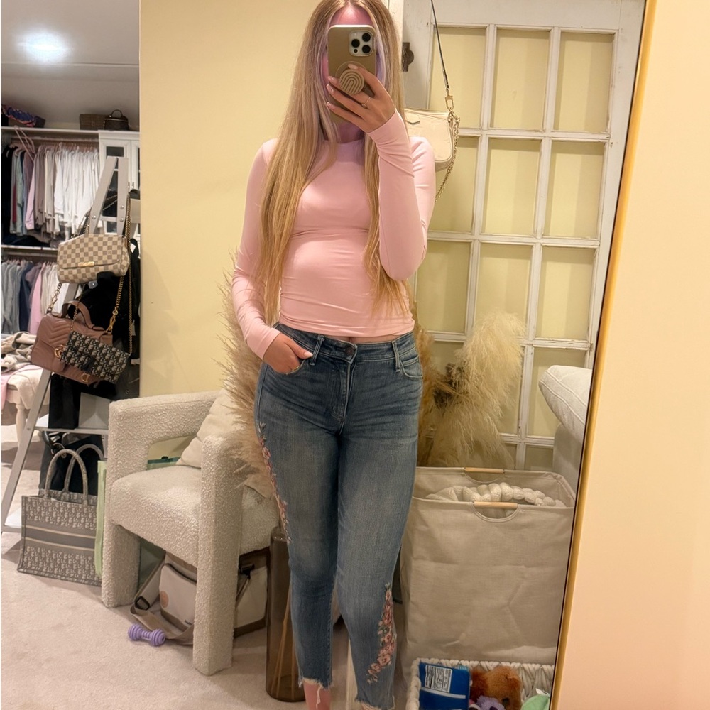 Abercrombie & Fitch Blue Cropped Jeans